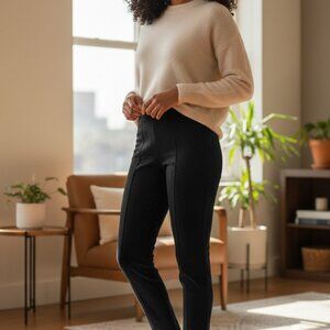 (D-99)Andrew Marc Women’s Black Pull On Pants XS New With Tags Slim Fit Stretch